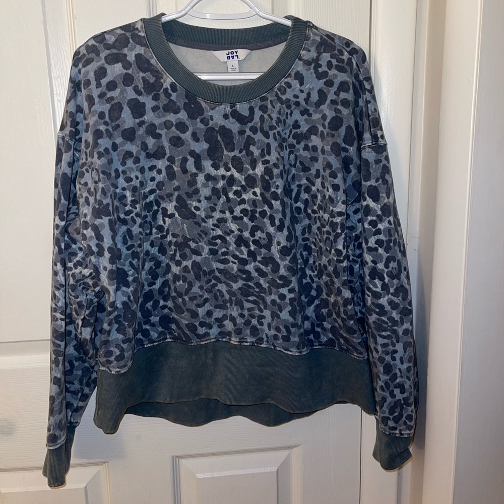 Cheetah Print Sweat Shirt by Joy Lab